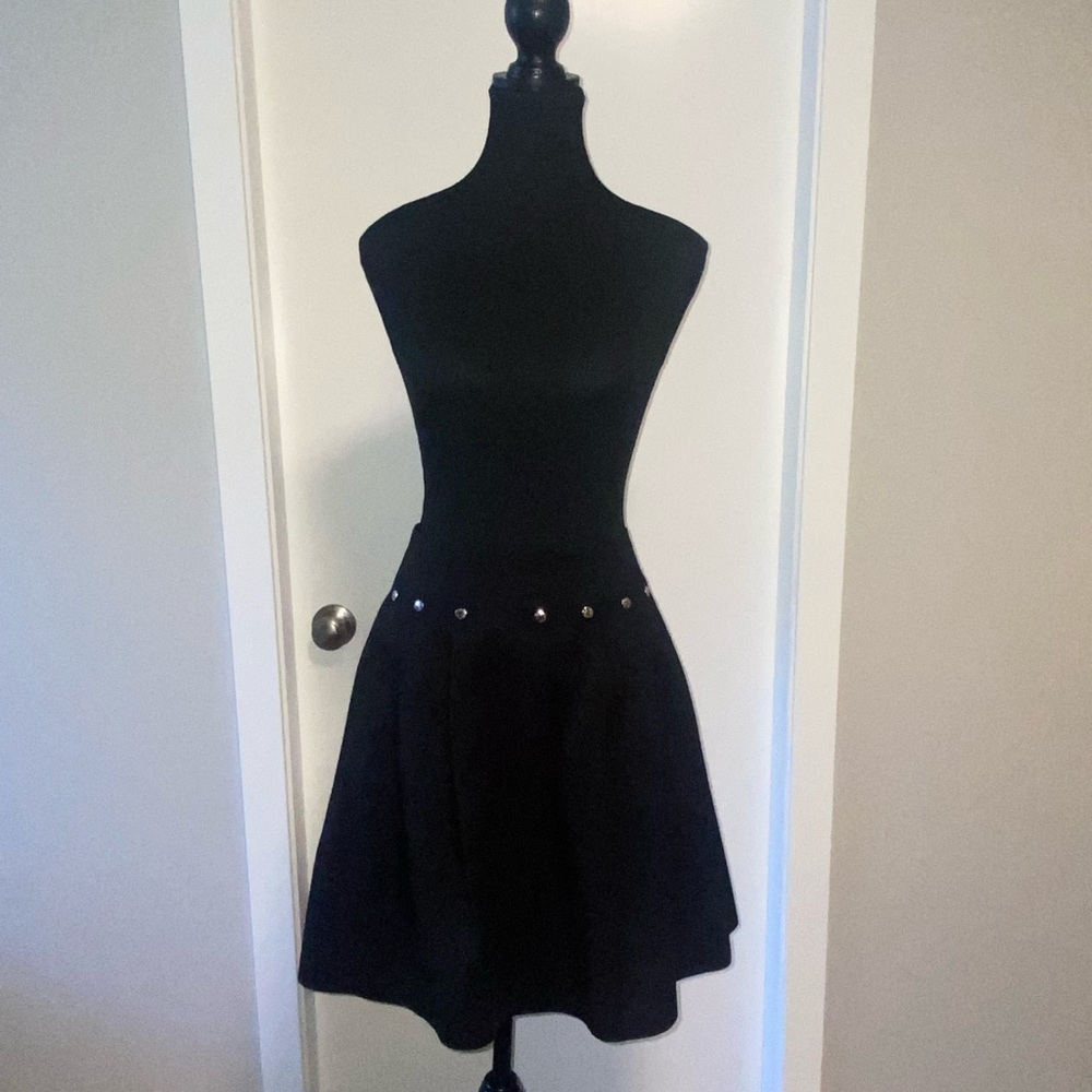 Louis Vuitton Navy Pleated Skirt